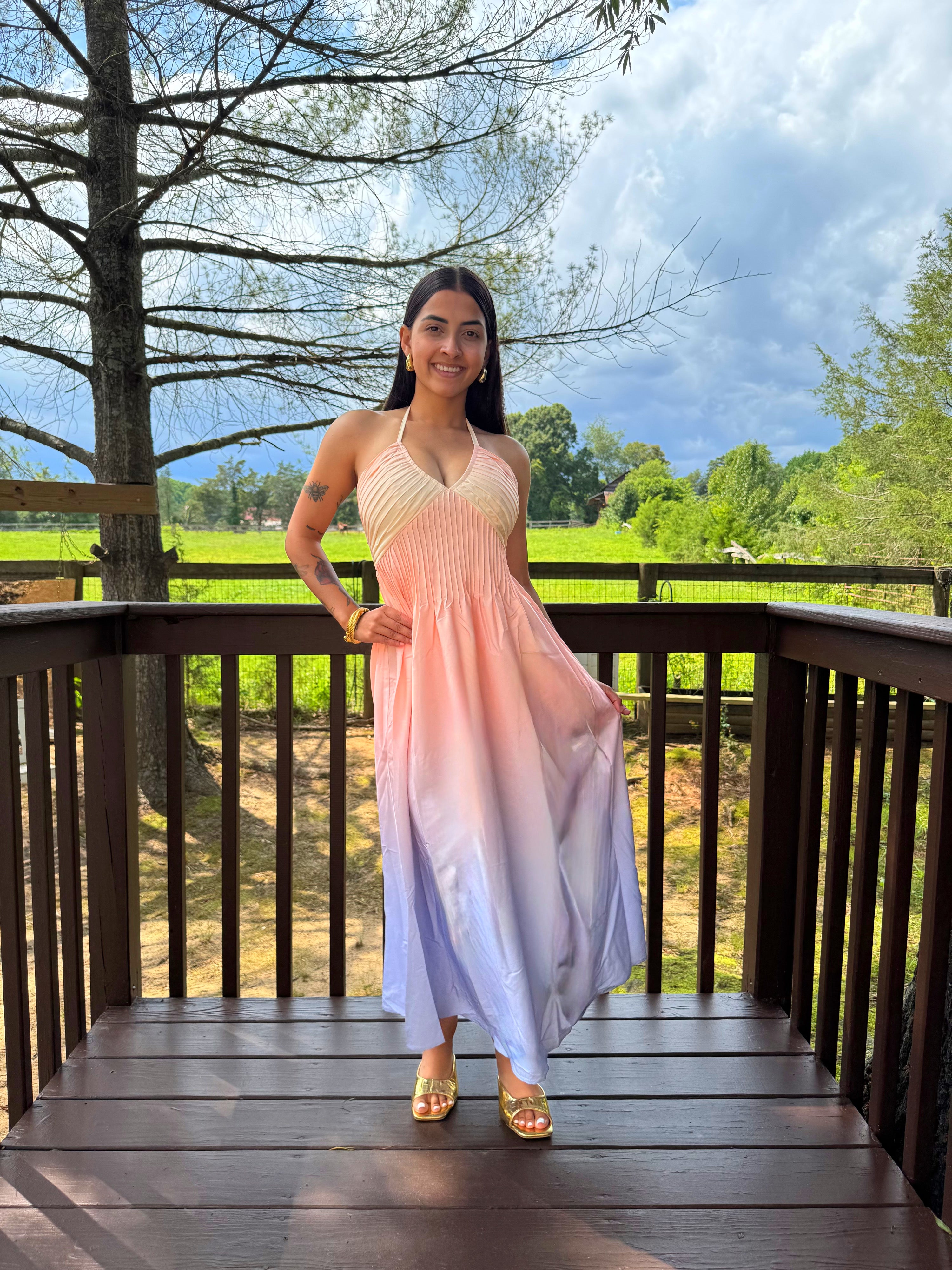three tones dress 💜