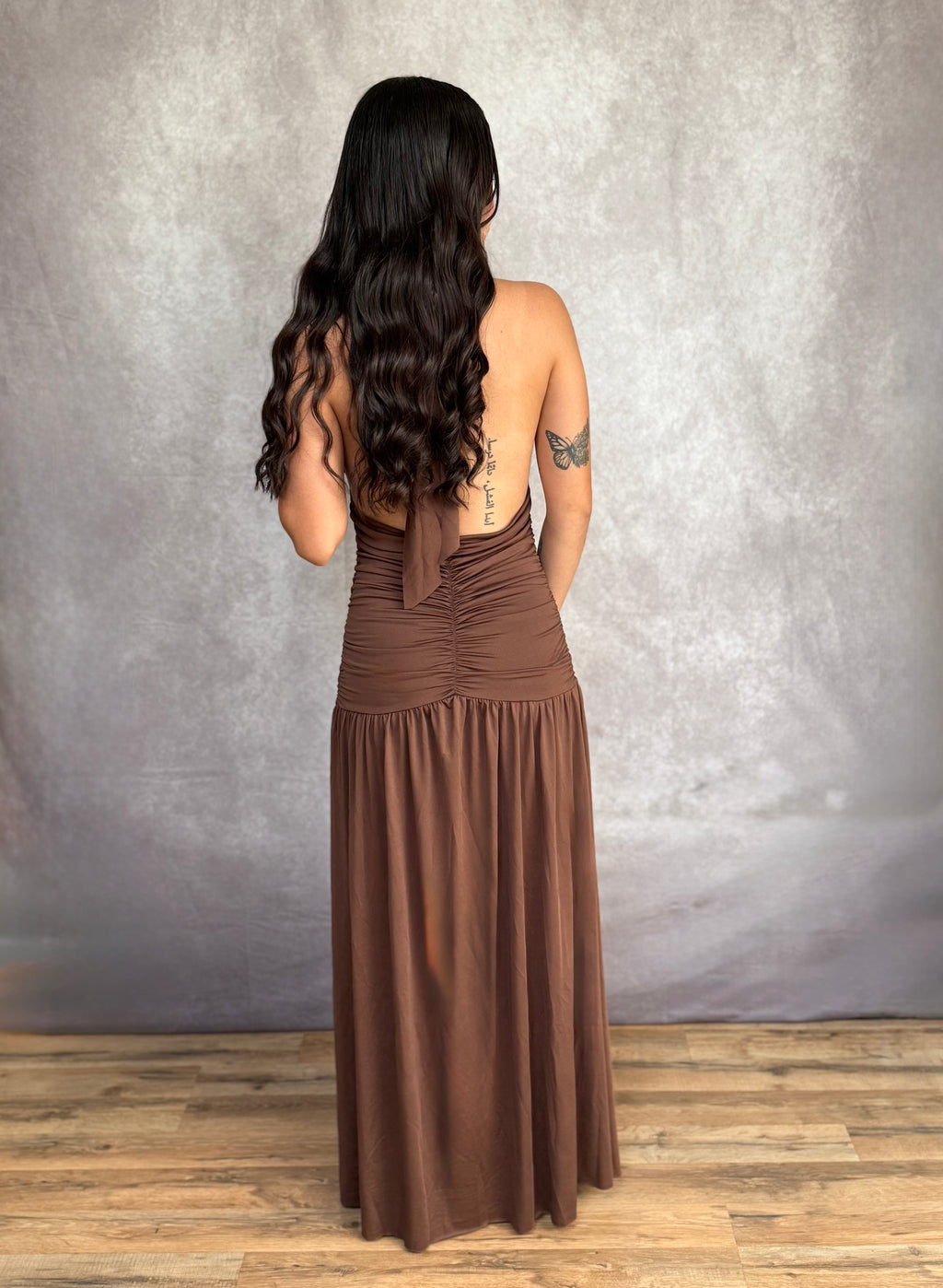 Brown long dress