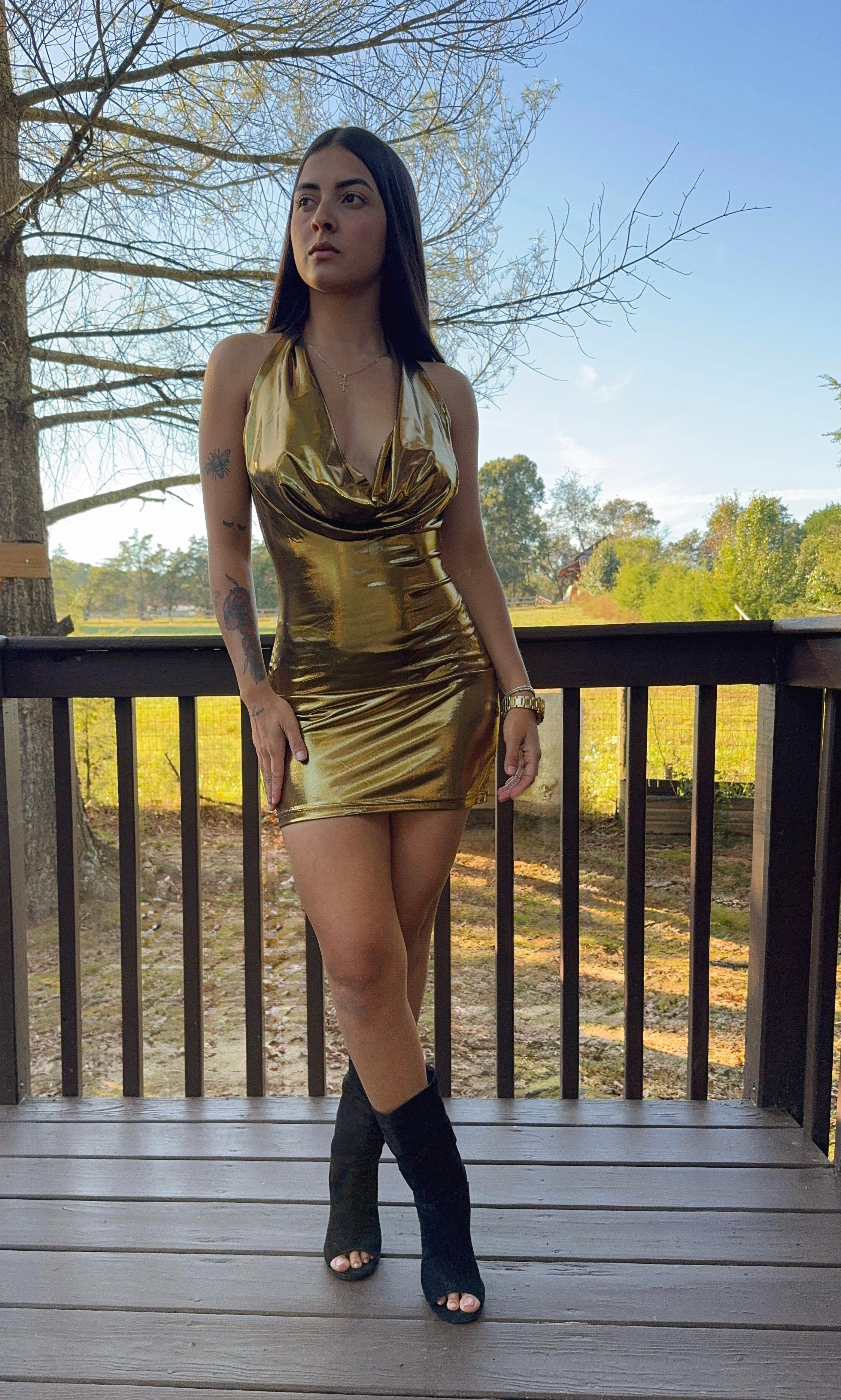 Gold dress